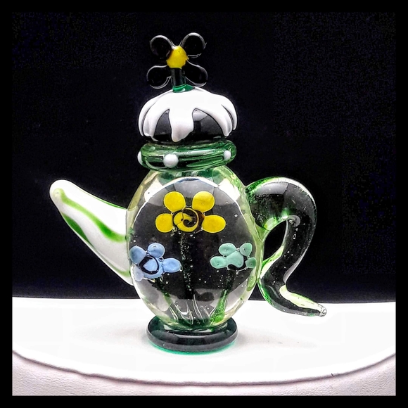 🫖 Vintage Global Village Colorful Glass Teapot Figurines - Picture 6 of 7